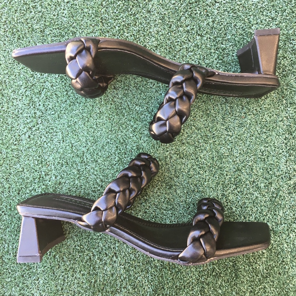 New Topshop Dream Braided Mule Sandal Black 37